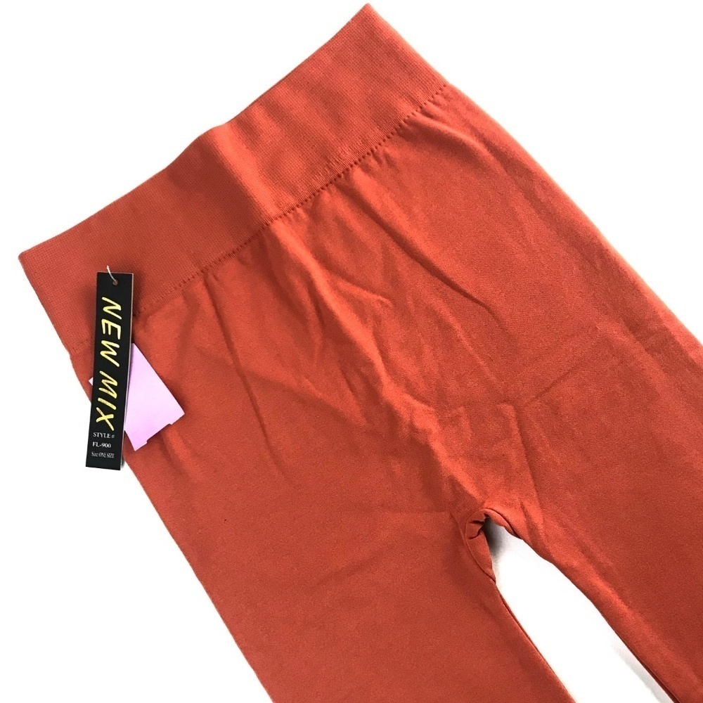 💙 5 for $25 - Orange Fleece Leggings